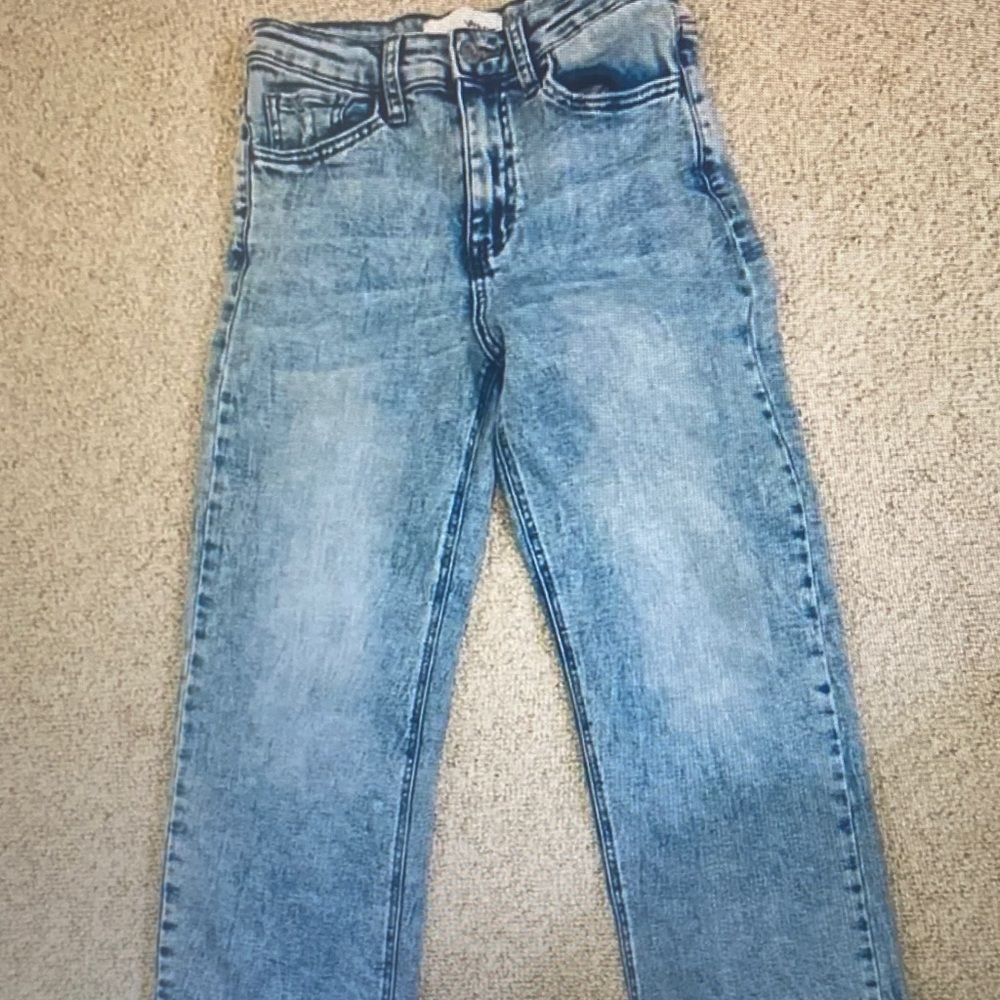 High-Rise Light Blue Wide Leg Jeans for Women